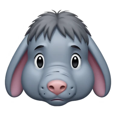 Sad Eeyore under a raining cloud sticker