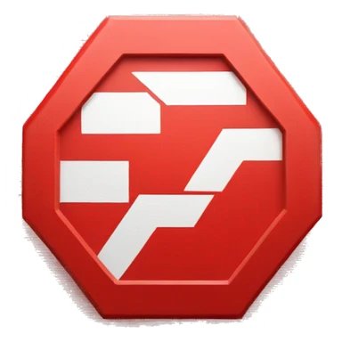 hot stop sign white text on a red background hexagon  sticker