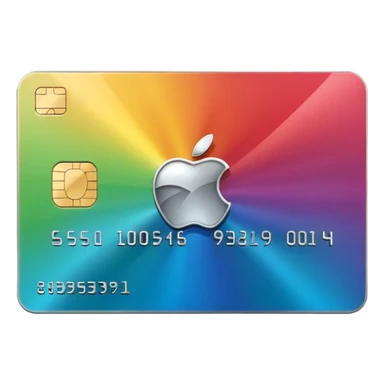 Shiny Apple credit card sticker
