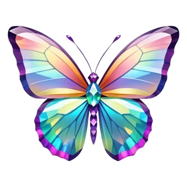 butterfly shaped 56-carat iridescent diamond sticker