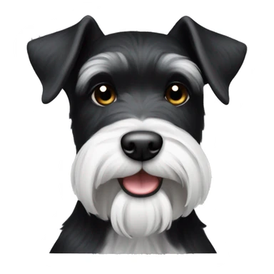 Black and white miniature schnauzer sticker