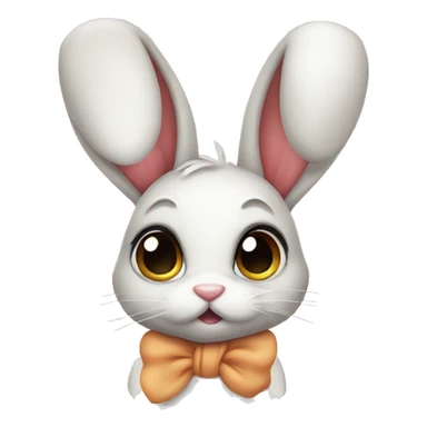 cute bunny big eye with knot sticker