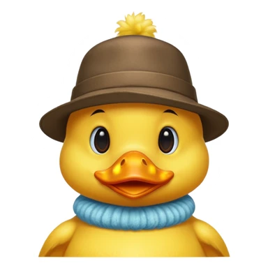 duck wearing a hat sticker