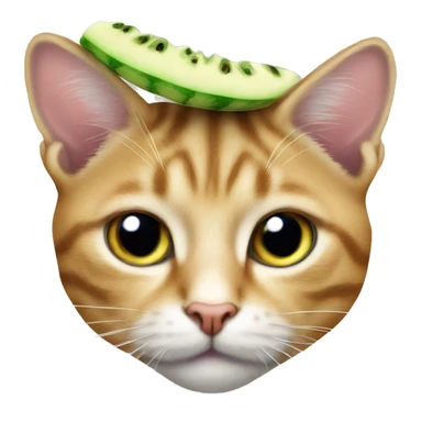 Katze mit einen melonenform Kopf  sticker