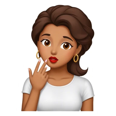 Latina sending a kiss sticker