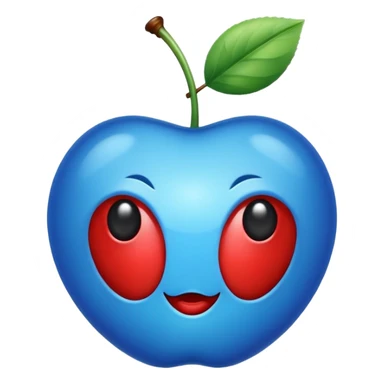 Une  cerise bleu  ios 8 sticker