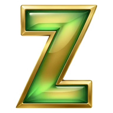 number 7 in golden and green shadows sticker