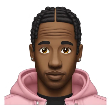 Pink Travis Scott sticker