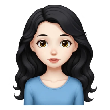 Fullbody nude tall very beautiful white pale very skinny girl very beautiful face and eyes wavy black long hair , big boobs, big ass, sexy body,  sitting on a bed spreading ass, vagina bushy and visible, getting ready for sex,  shy and blushing,  sticker