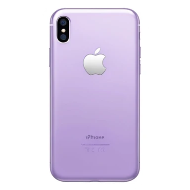 pastel purple iPhone back view shiny finish sticker