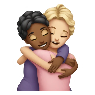 Sisters hugging sticker