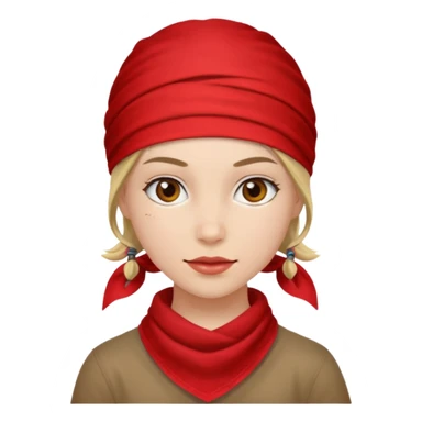 woman with wearing red bandana sticker
