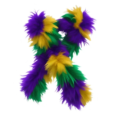 Realistic isolated mardi gras feather boa. sticker