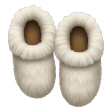 Fluffy slippers sticker