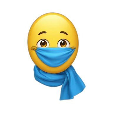 gelbes Herz mit blauem Schal sticker