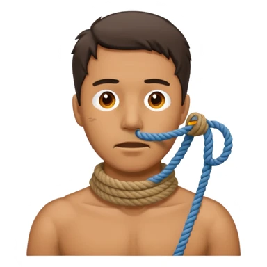 🙍🏻‍♂️ this guys with a rope around his throat sticker