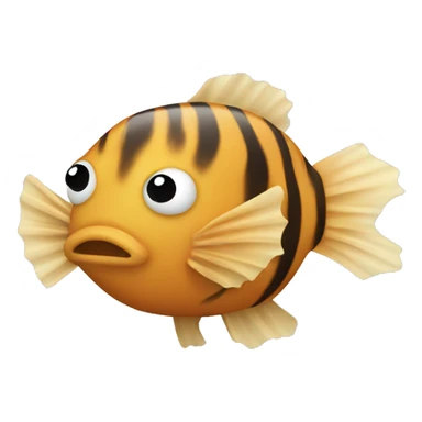 blowfish with tiger colors sticker