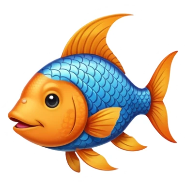 Fish with dog nose and ears sticker