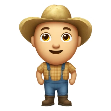 pregnant male potato farmer sticker