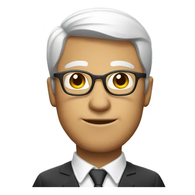 business man with glasses sticker