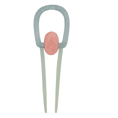 hairpin, watercolor art style sticker