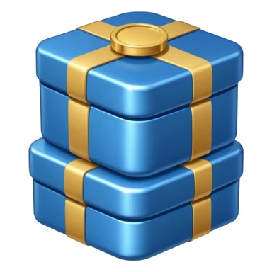 blue coins credit in a package sticker