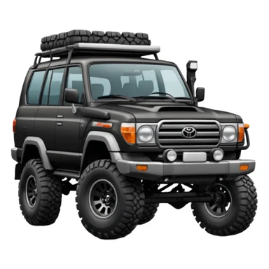 Modified Toyota landcr black color sticker