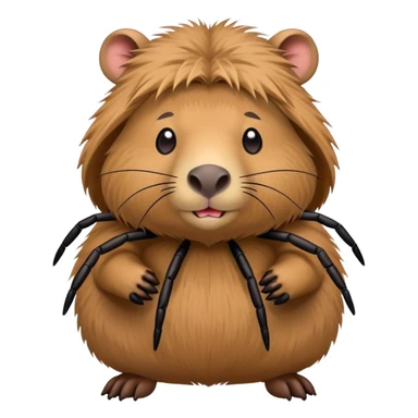Capybara in spider costume  sticker