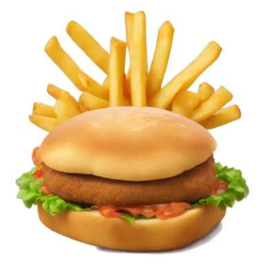 milanesa napolitana con papas fritas sticker