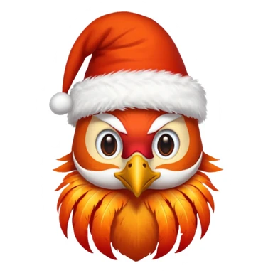 Phoenix , Christmas hat  sticker