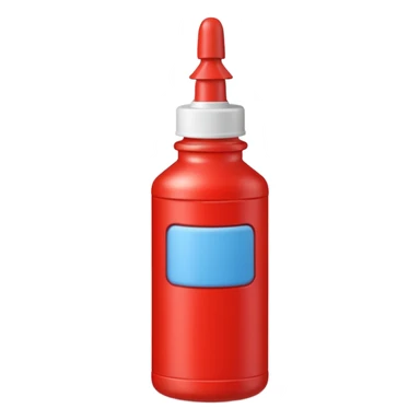 red glue bottle sticker
