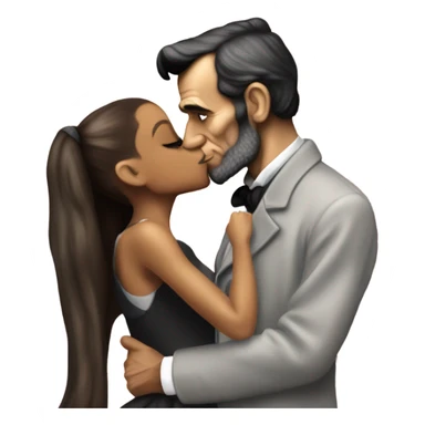 Abraham Lincoln kissing Ariana Grande  sticker