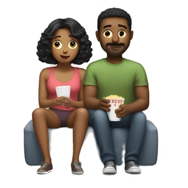 Couple watching Netflix  sticker