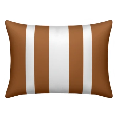 pillow case from the brand TEKLA with white and brown stripes sticker