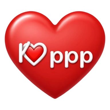 heart with K-pop group name in stylized text sticker