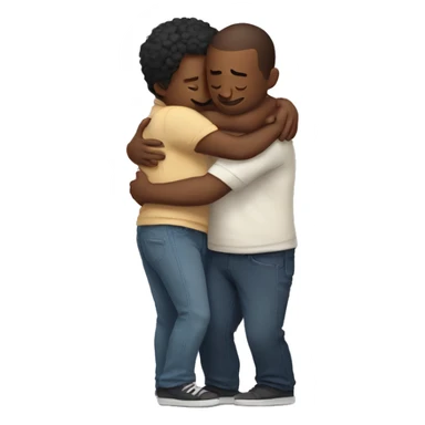 Hugging tightly  sticker