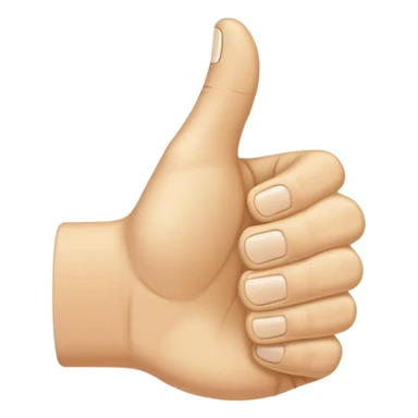 Pulgar blanco hacia arriba  sticker