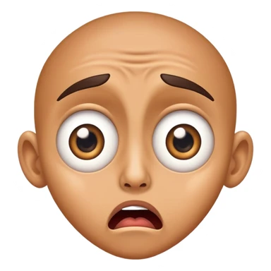 shocked face with jaw dropped and wide eyes sticker