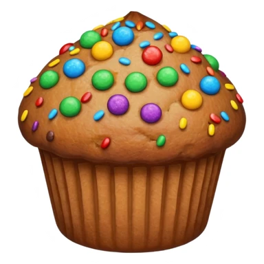 muffin with candy sticker