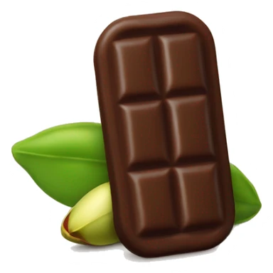 A bar of Dubai chocolate filled with Green pistachio cream sticker