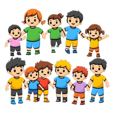 The Goonies group of kids, adventure movie characters sticker