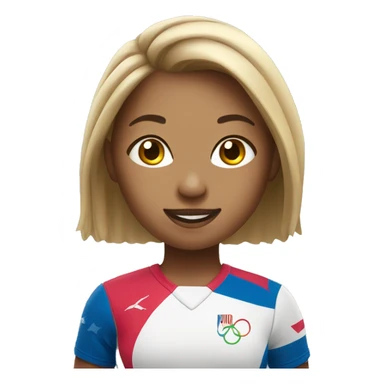 summer olympics girl playing volleyball sticker