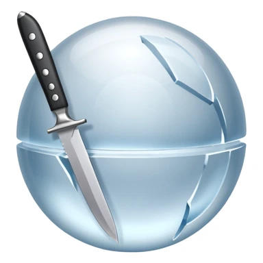 ice ball cutting knife sticker