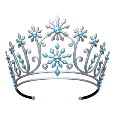 Ornate snowflake tiara sticker