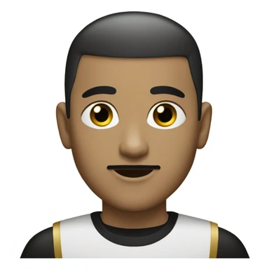 White boy with black buzz cut and mustache and gold chain  sticker