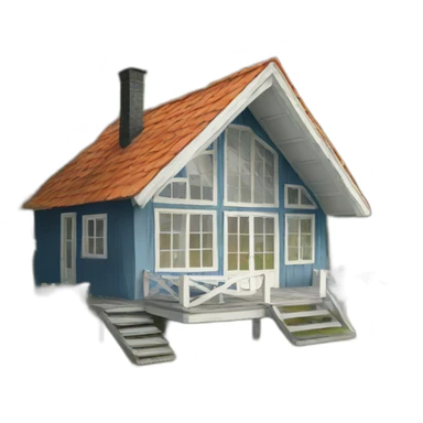 nordic summer house sticker