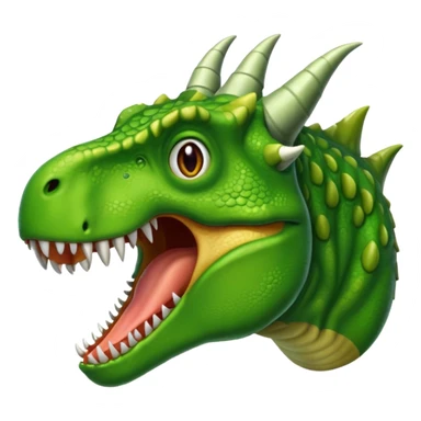 t rex with 2 horns sticker