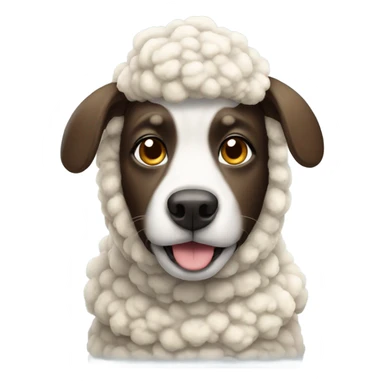 Dog wearing sheep costume sticker