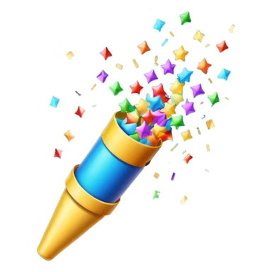 party popper with confetti burst sticker