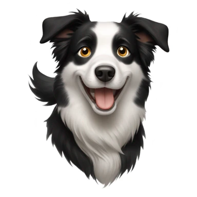 happy boy with  a Border Collie. sticker